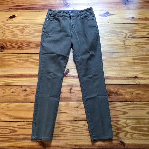 NYDJ Brown Stretch Legging Jeans, EUC, 8 - Picture 3 of 13